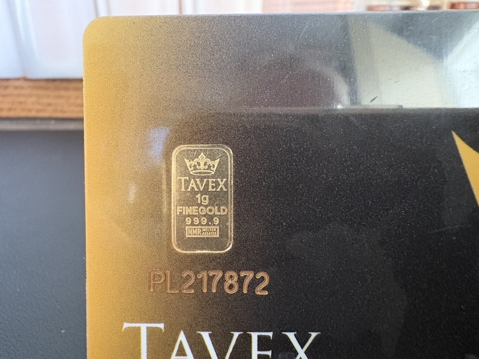 1g 24kt Gold Bar – Tavex Gold Bullion Bar 999.9 Fine Bullion Sigma Tested