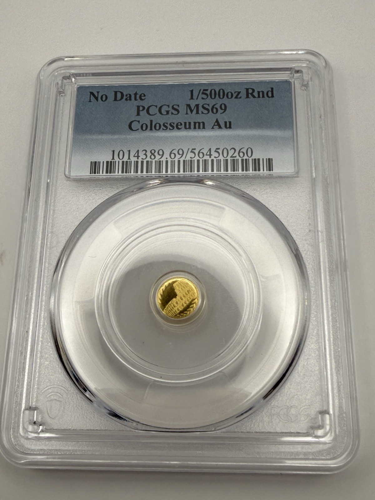 1/500 Oz Gold Round MS 69 Colosseum Au PCGS .9999
