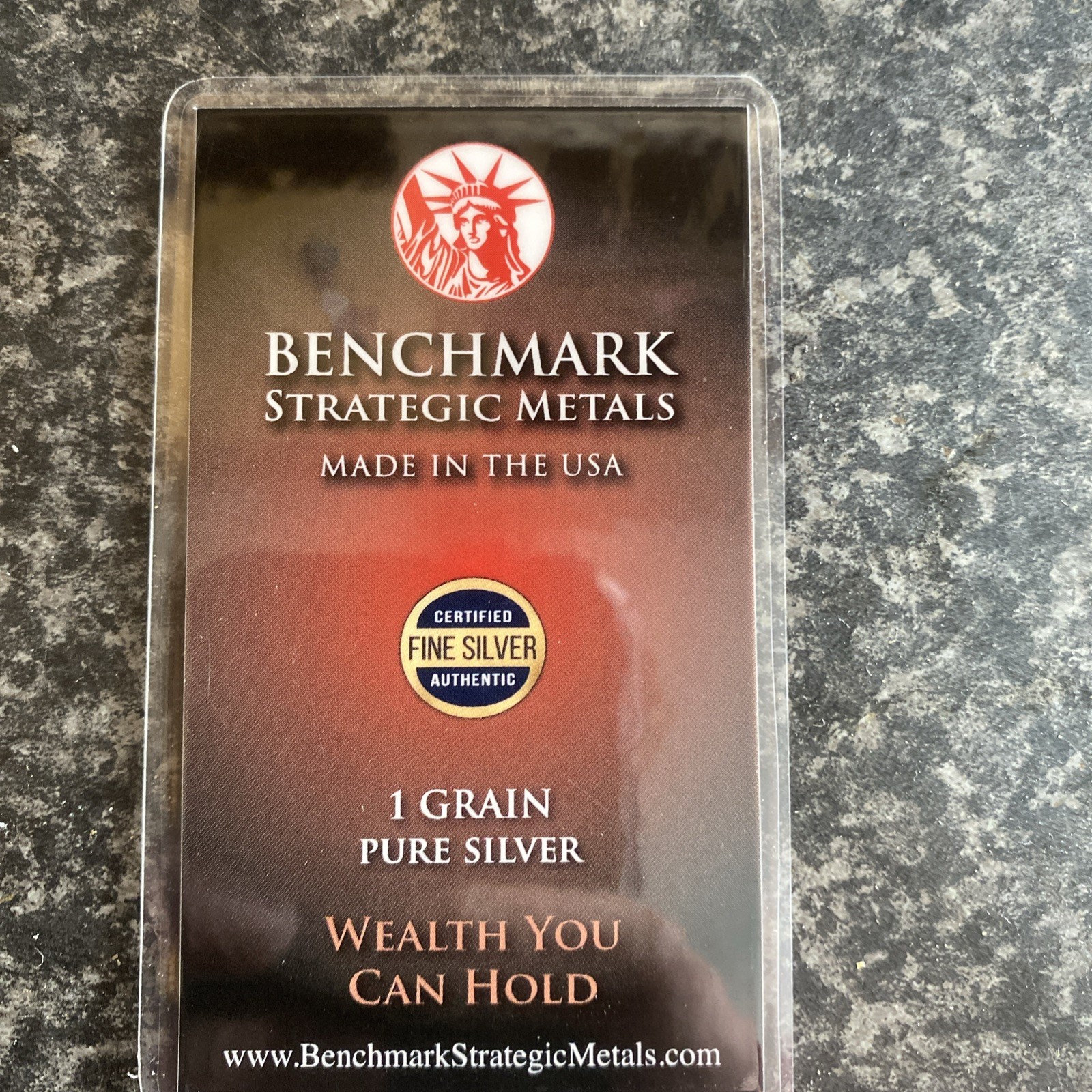 1 Grain Of. 999 Silver From Benchmark Strategic Metals