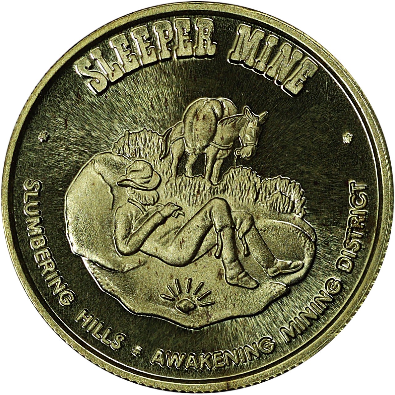 1987 Amax Gold Inc Limited Edition Sleeper Mine 1/2 oz .750 Gold Medallion