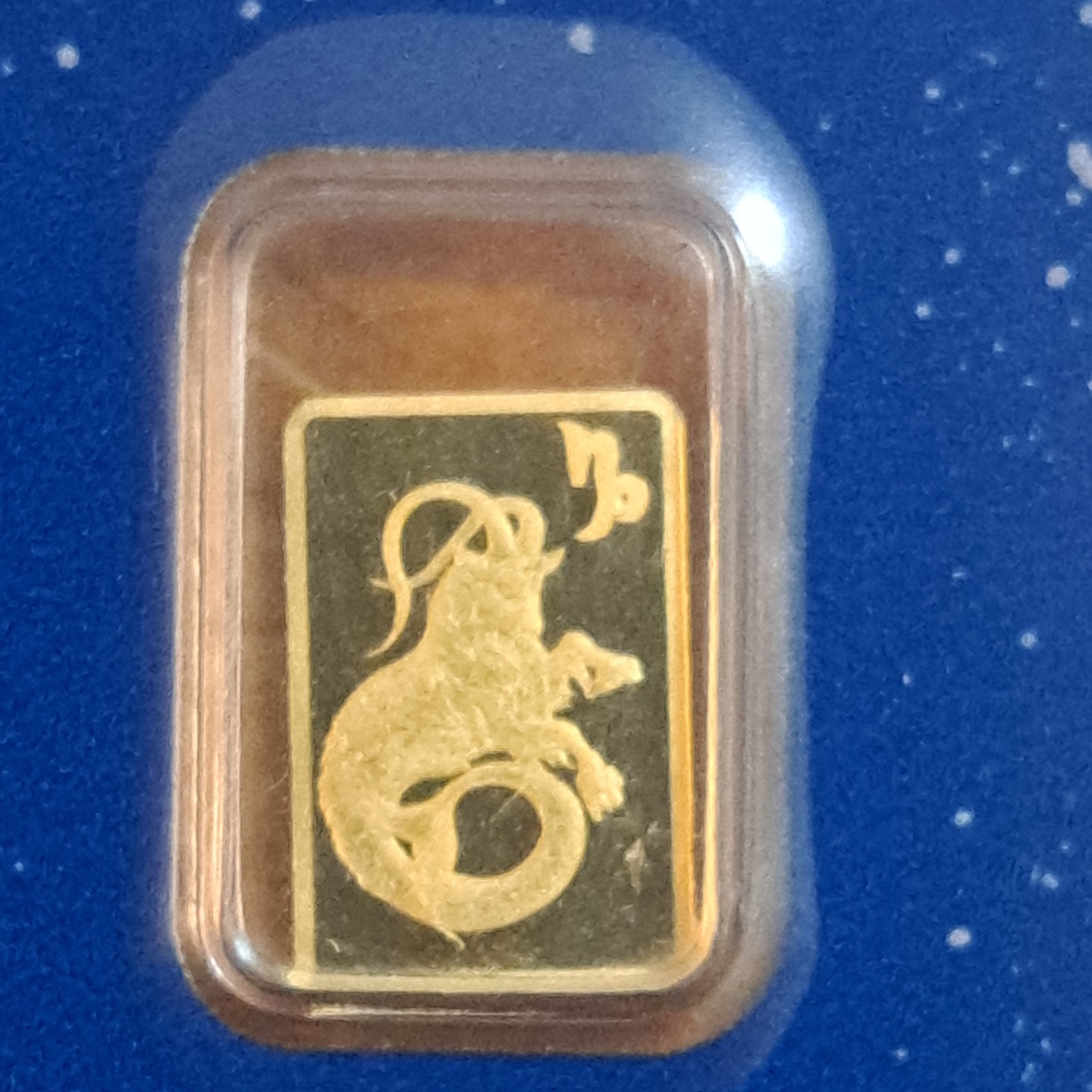 PAMP Suisse Zodiac Capricorn 0.5g Fine Gold Bar .9999 Au 999.9 Total 0.5g