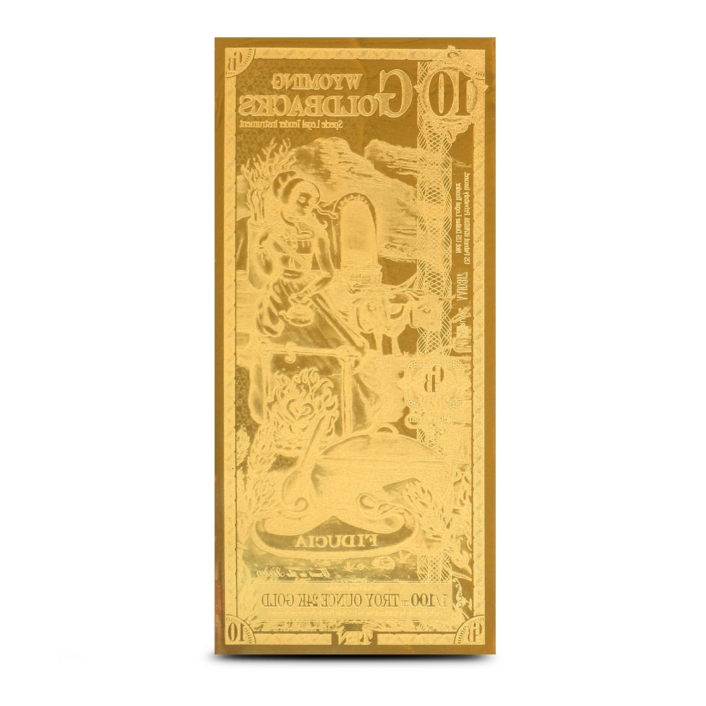 10 Wyoming Goldback Gold Note (New)