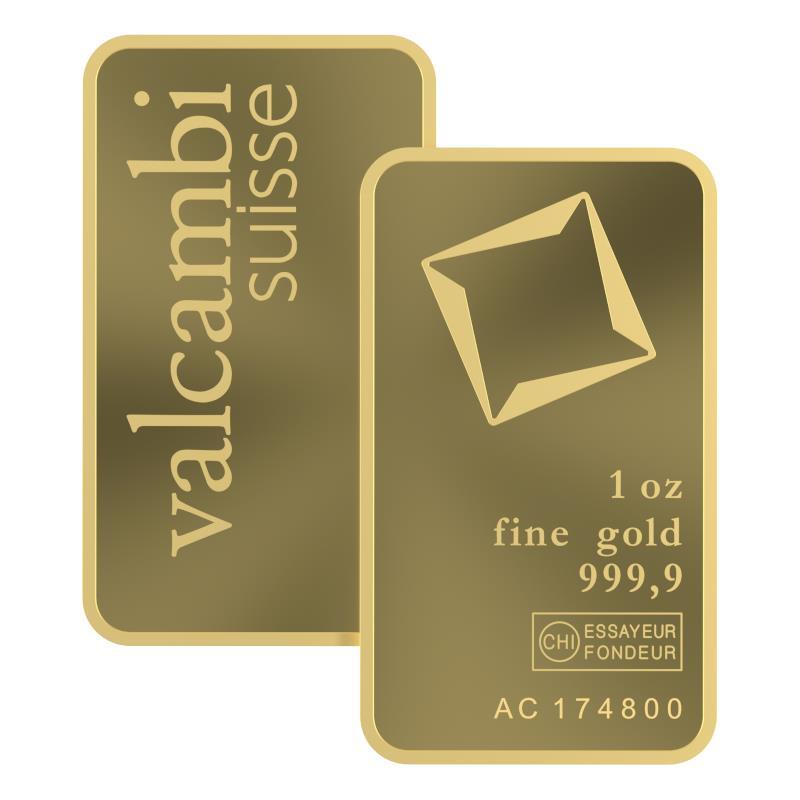 1 oz Gold Bar – Valcambi Suisse .9999 Gold Bullion Bar (In Assay) #A688