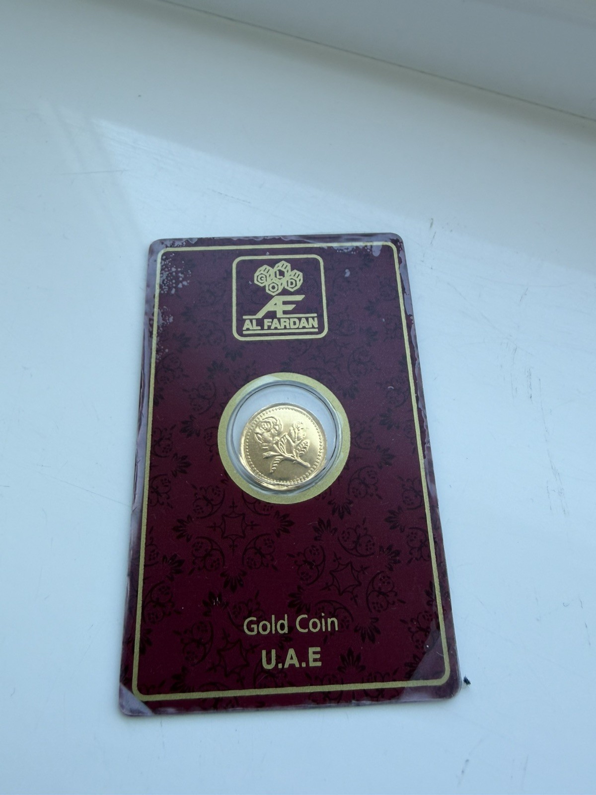 1g Al Fardan rose design Gold bar 999 pure 24k