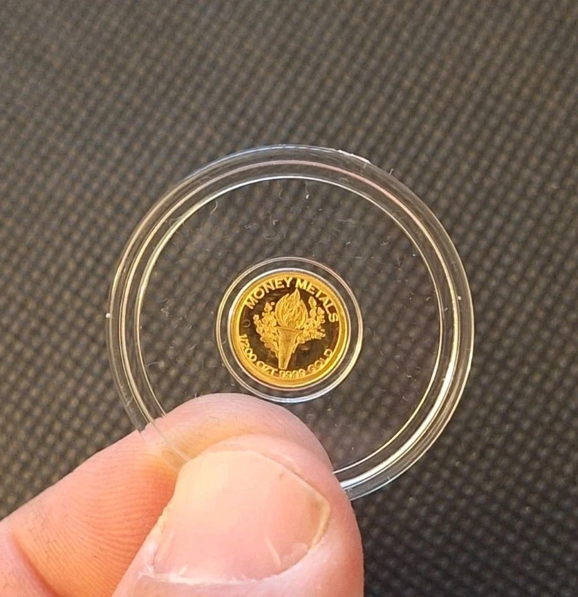 1/200 oz .9999 Fine Gold Winged Liberty Design Fractional Round Bullion