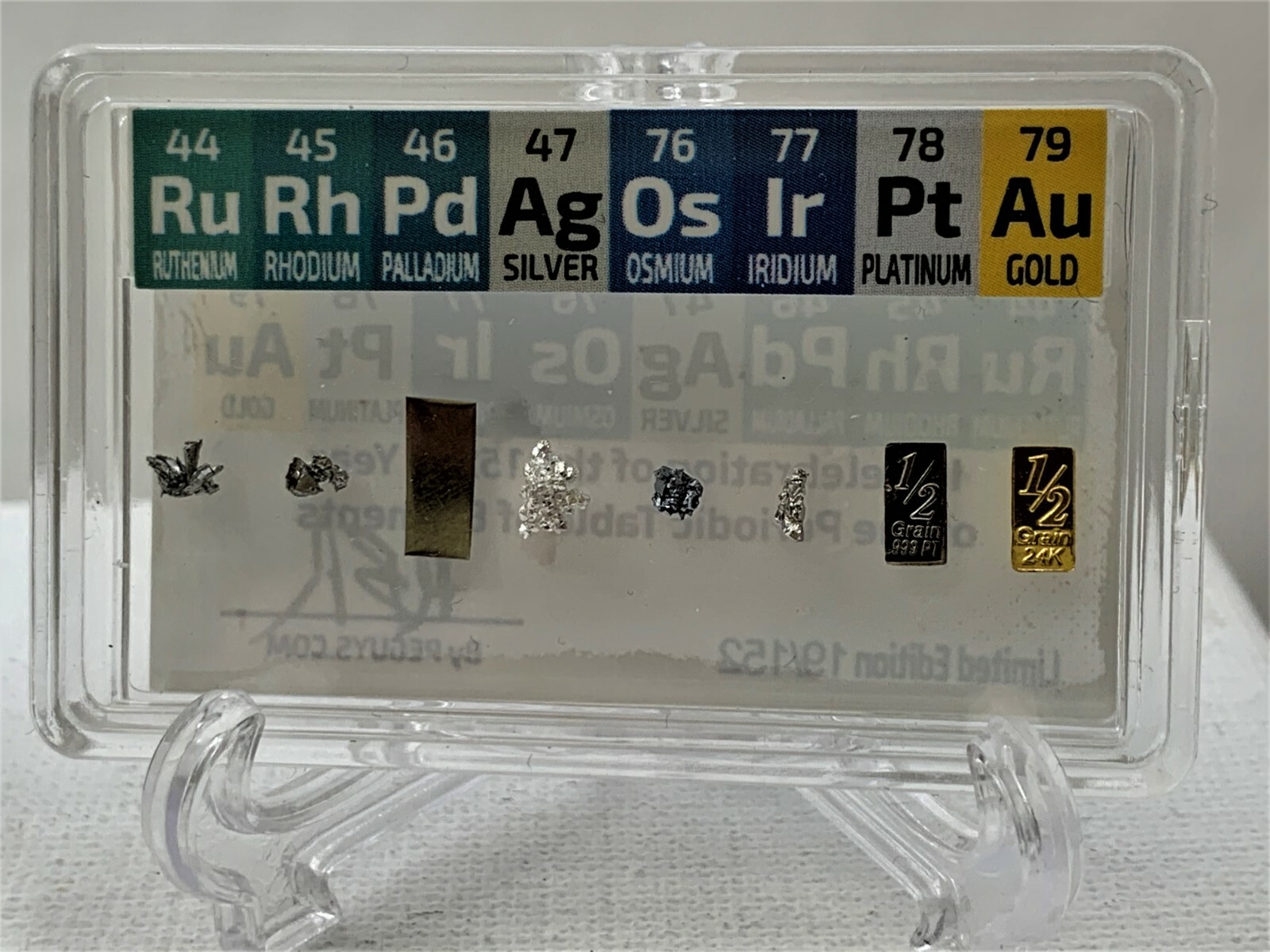 Ruthenium Rhodium Palladium Osmium Iridium Platinum Gold Micro Limited Edition