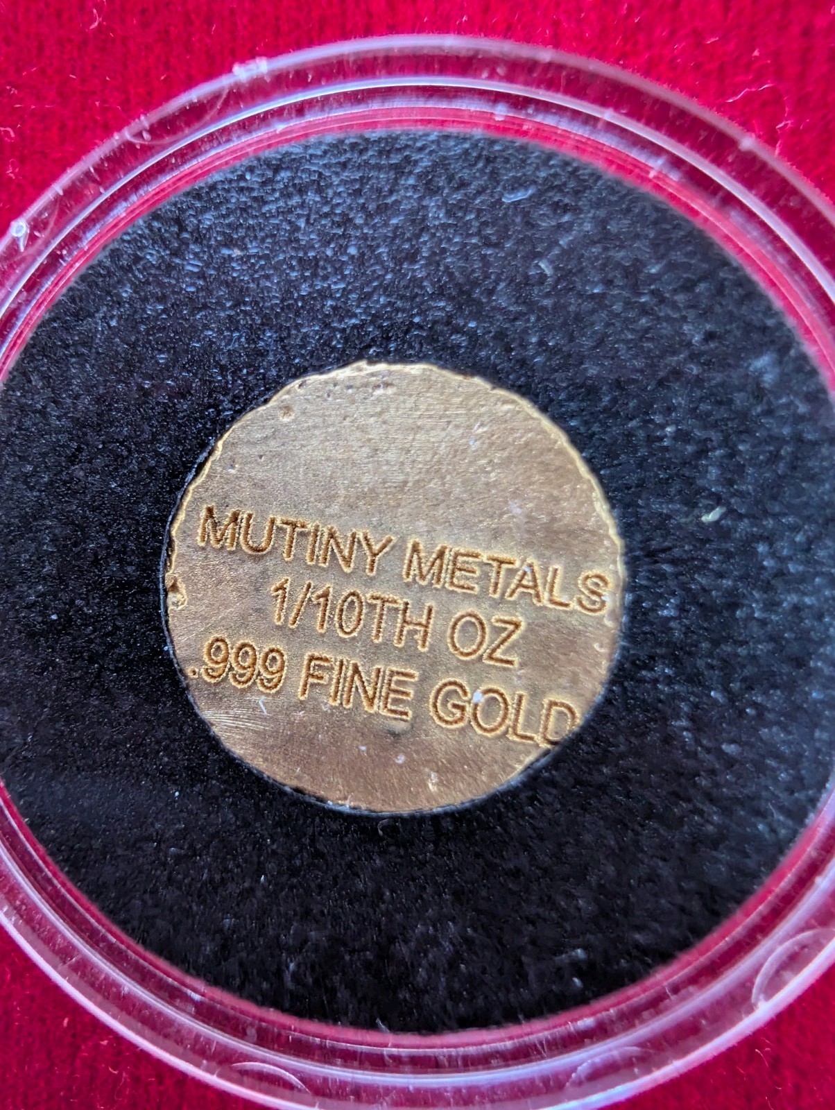 Mutiny Eagle 1/10 Oz .999 Fine Gold Poured Round By Mutiny Metals