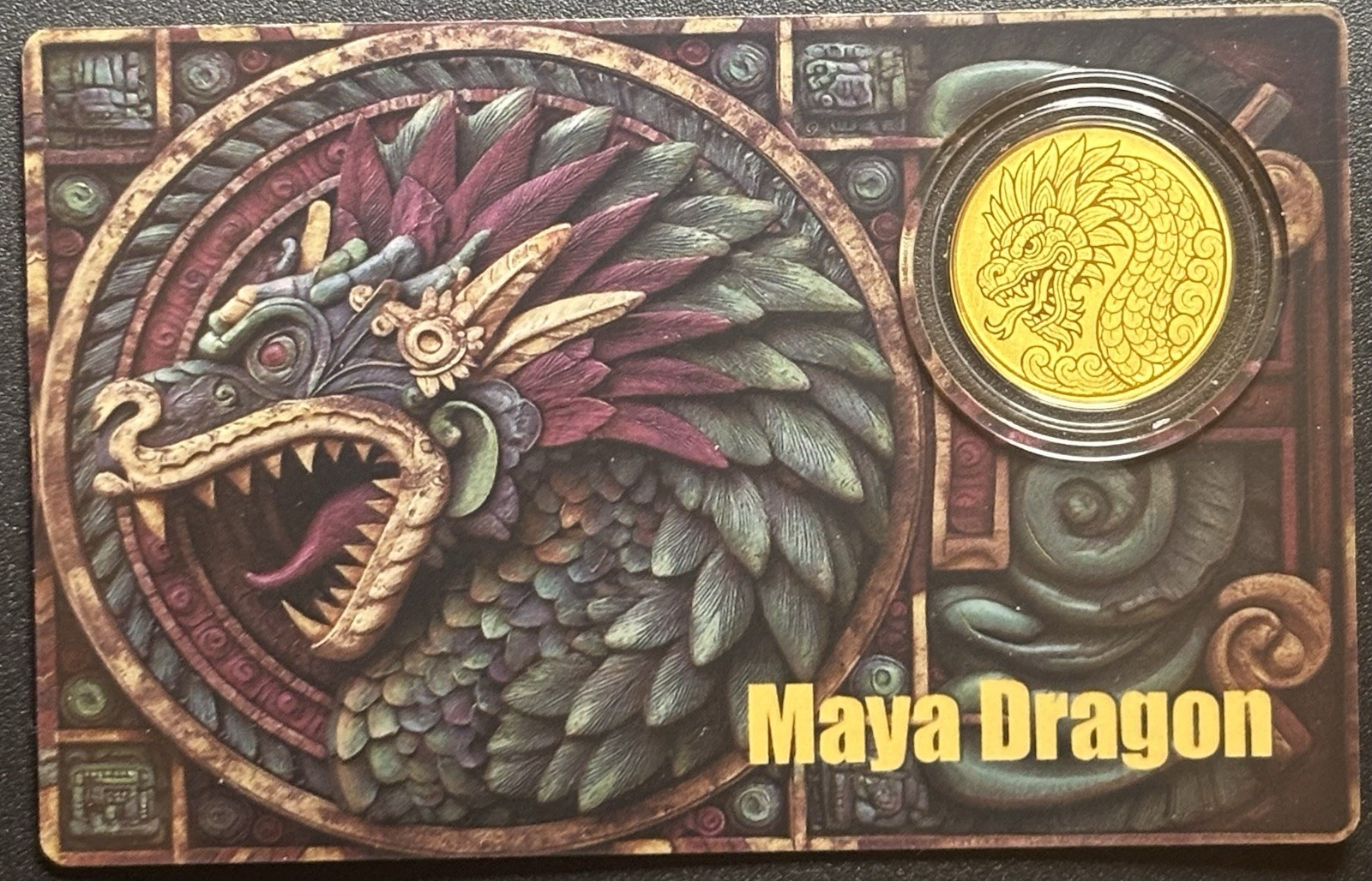 2026 Liberia The Maya Dragon 1/200 oz Gold Coin in Card