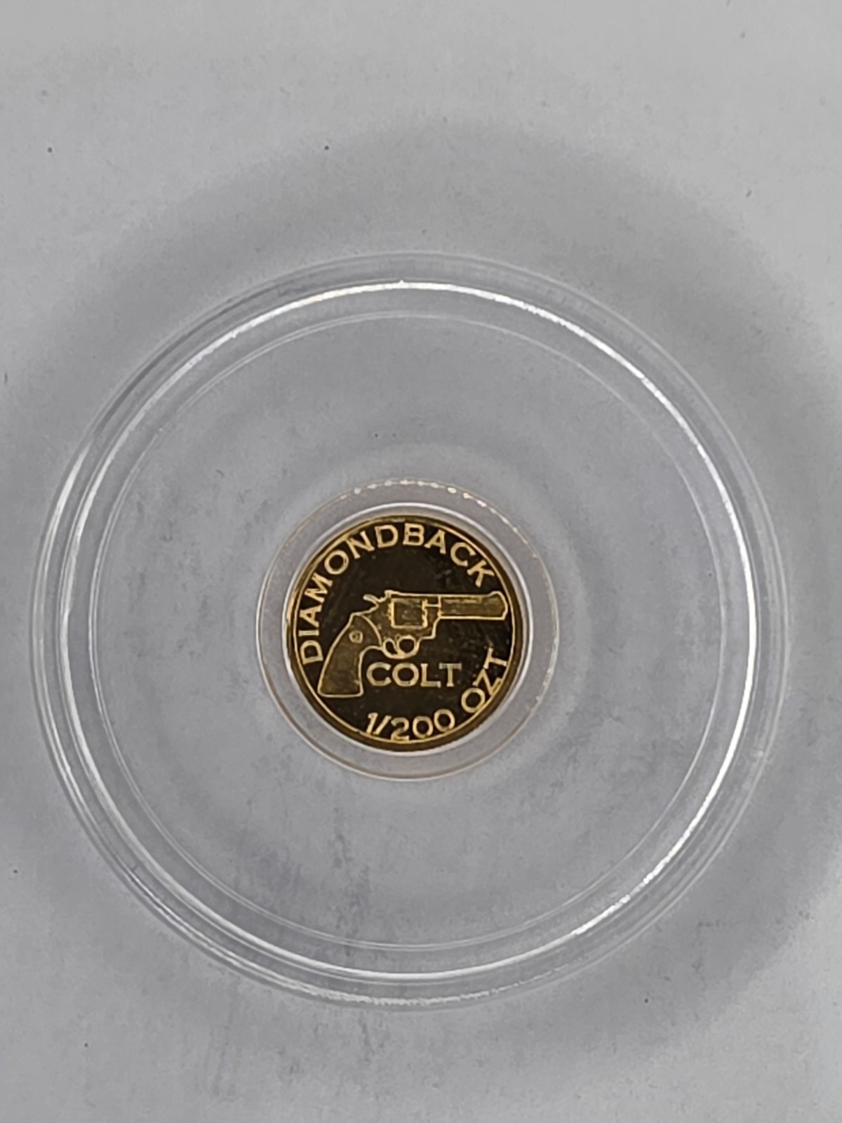1/200 oz .999 Fine Gold Round – Colt Diamondback – Mini Gold Bullion