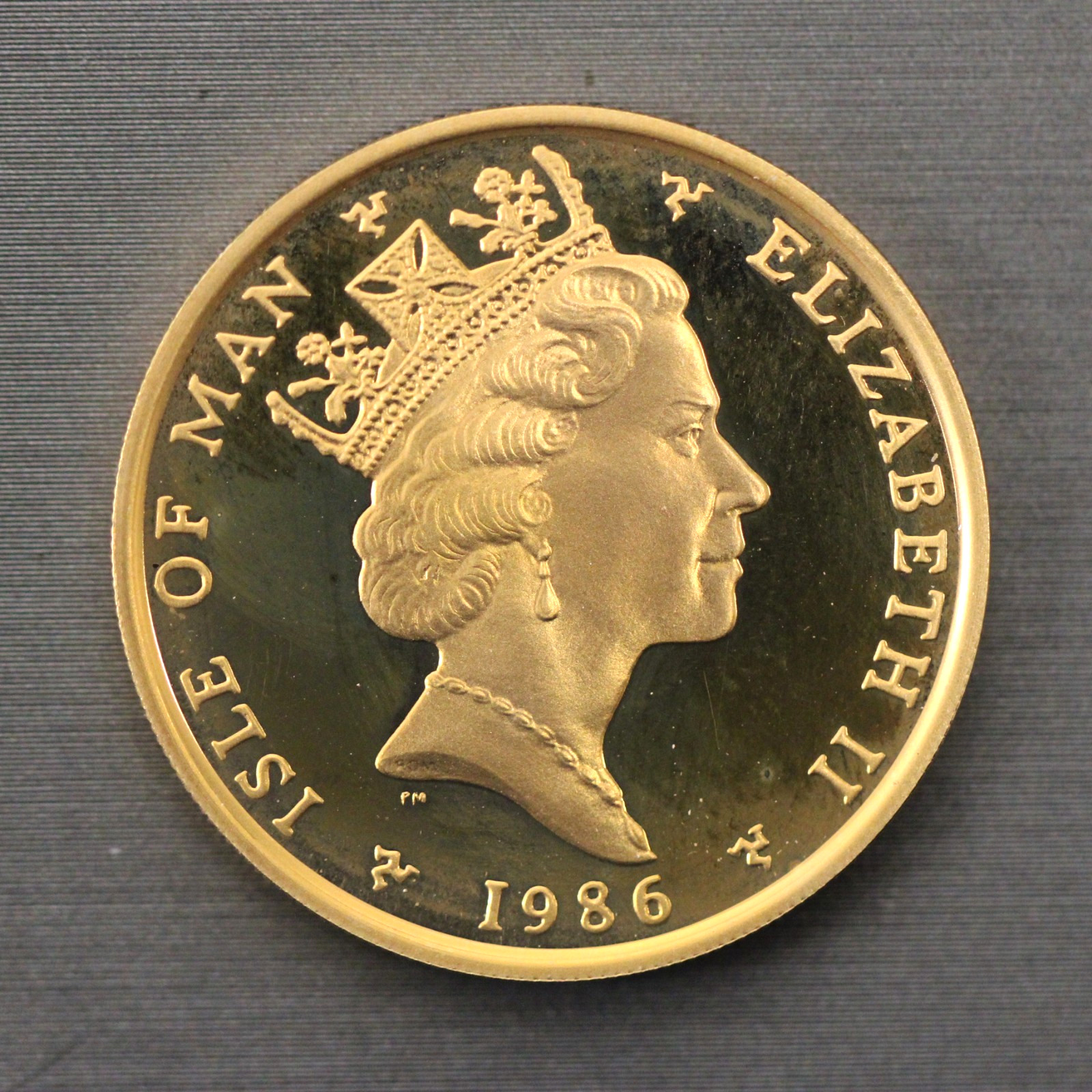 Proof Archangel Michael 1986 Isle Of Man 1/2 oz .917 Fine Gold Angel Coin