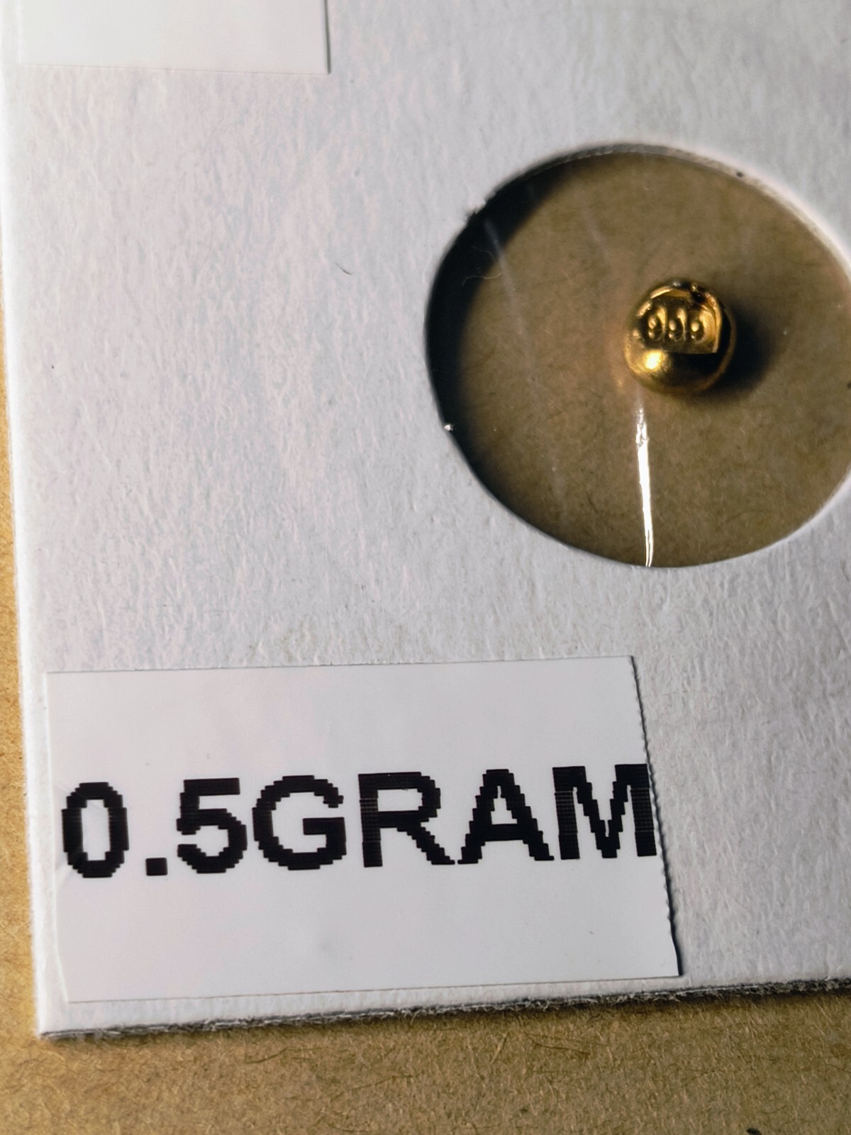 1/2 Half 0.5 Gram Gold Nugget 999.9 UK Made Fine Bullion Pure 24ct Gold Bar AU