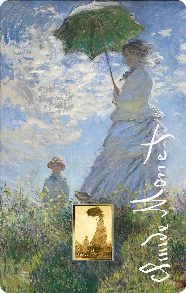 Monet Woman with Parasol 1/1000 Oz Gold Coin 3000 Francs Chad 2024