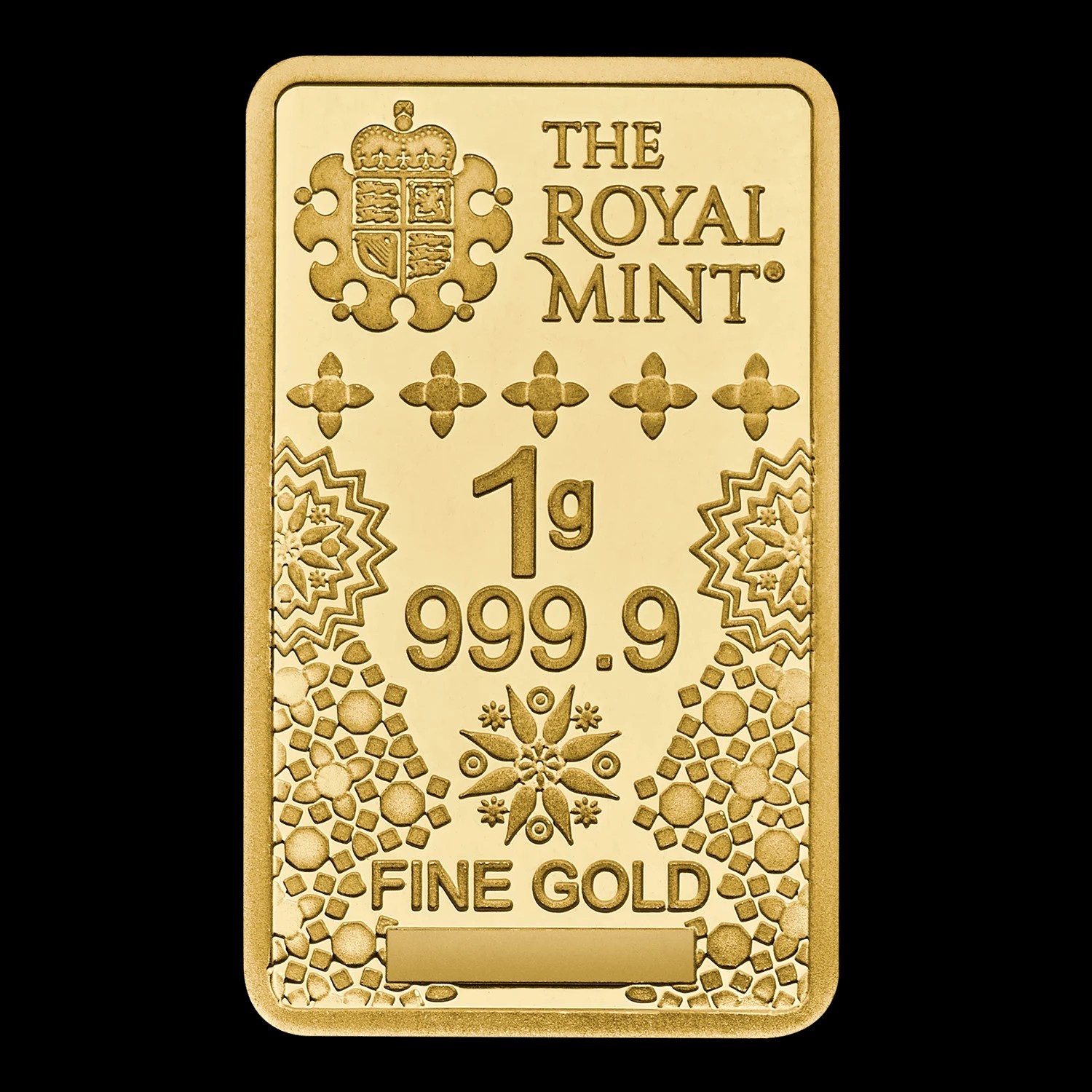 Kaaba 1g Gold Bullion Minted Bar Bullion 999.9 Fine Gold Royal Mint