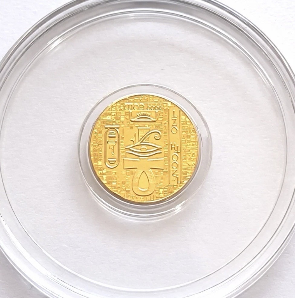 1/200 oz .9999 Pure Gold Egyptian Scarab Round 🪲 24K Fine Gold Bullion