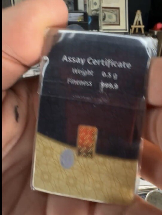 0.5 gram IGR Gold Bar – Istanbul Gold Refinery – 999.9 Fine in Sealed Assay -RME