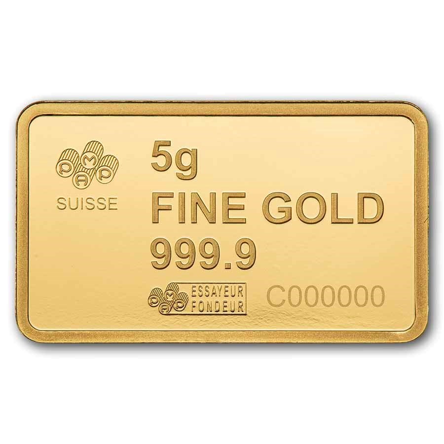 PAMP America the Free – Bald Eagle 5g Gold Bar – In Assay