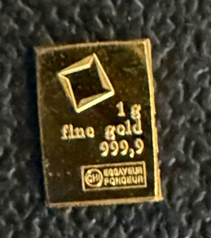 2 x 1 grams 999.9 Fine Gold Bars With Silicone Wallet – Valcambi Suisse Bullion