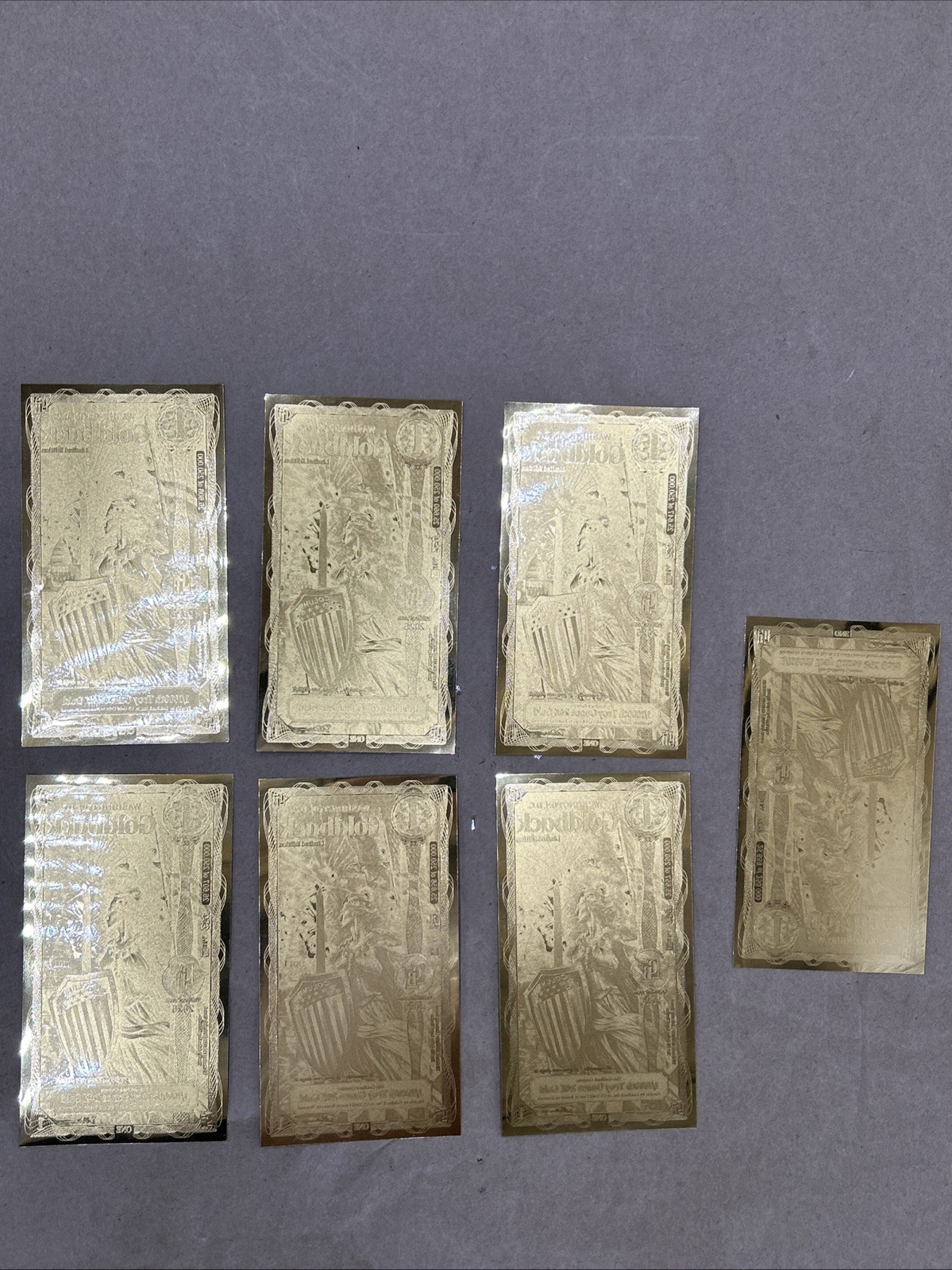 1/1000th Troy Oz 24K Gold – Washington DC $1 Goldback – Aurum Gold Note (7 Bills