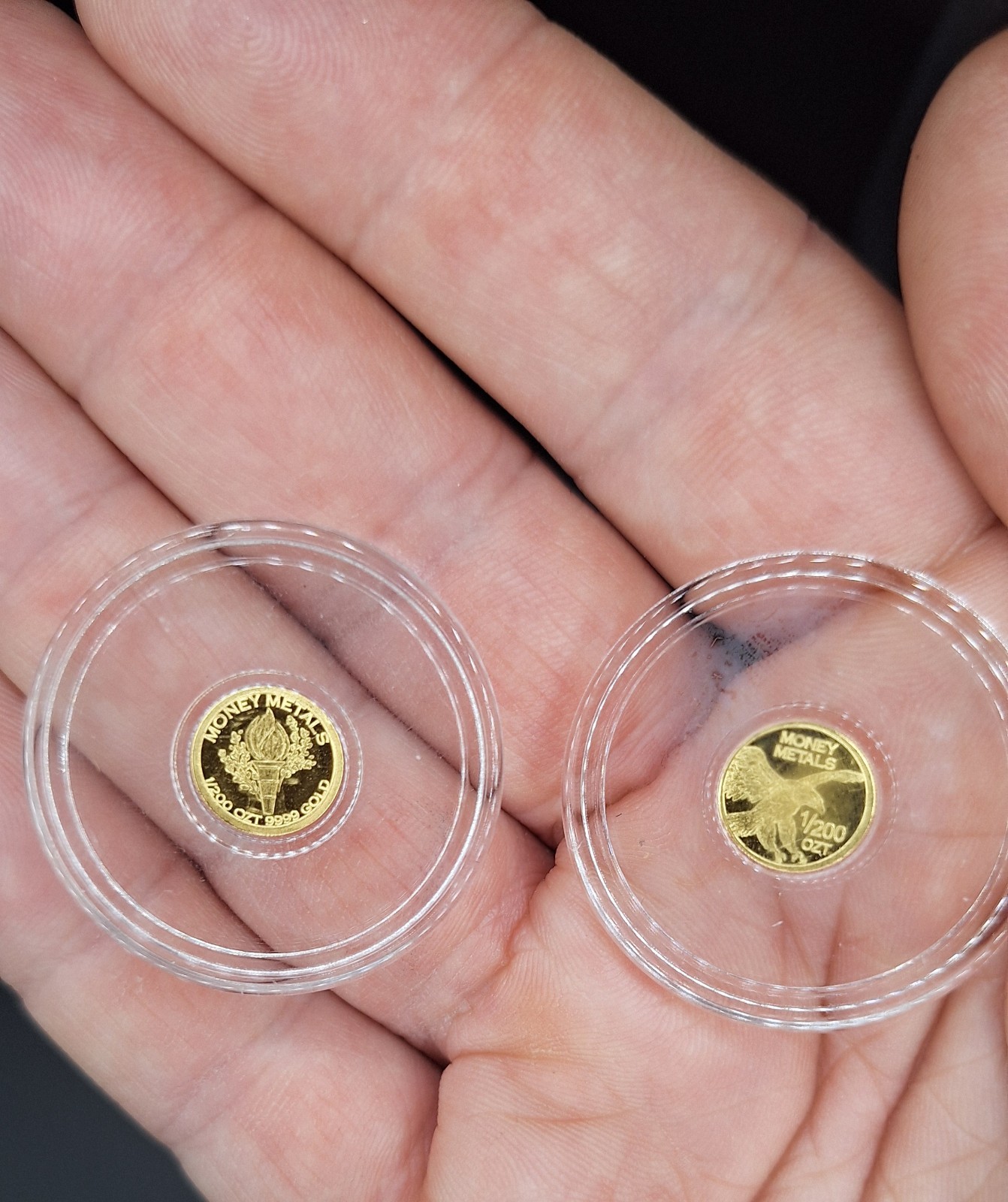 Set of 2 – 🇺🇸✨ Lady Liberty & Mercury Gold Set – 1/200 oz .9999 Fine Gold
