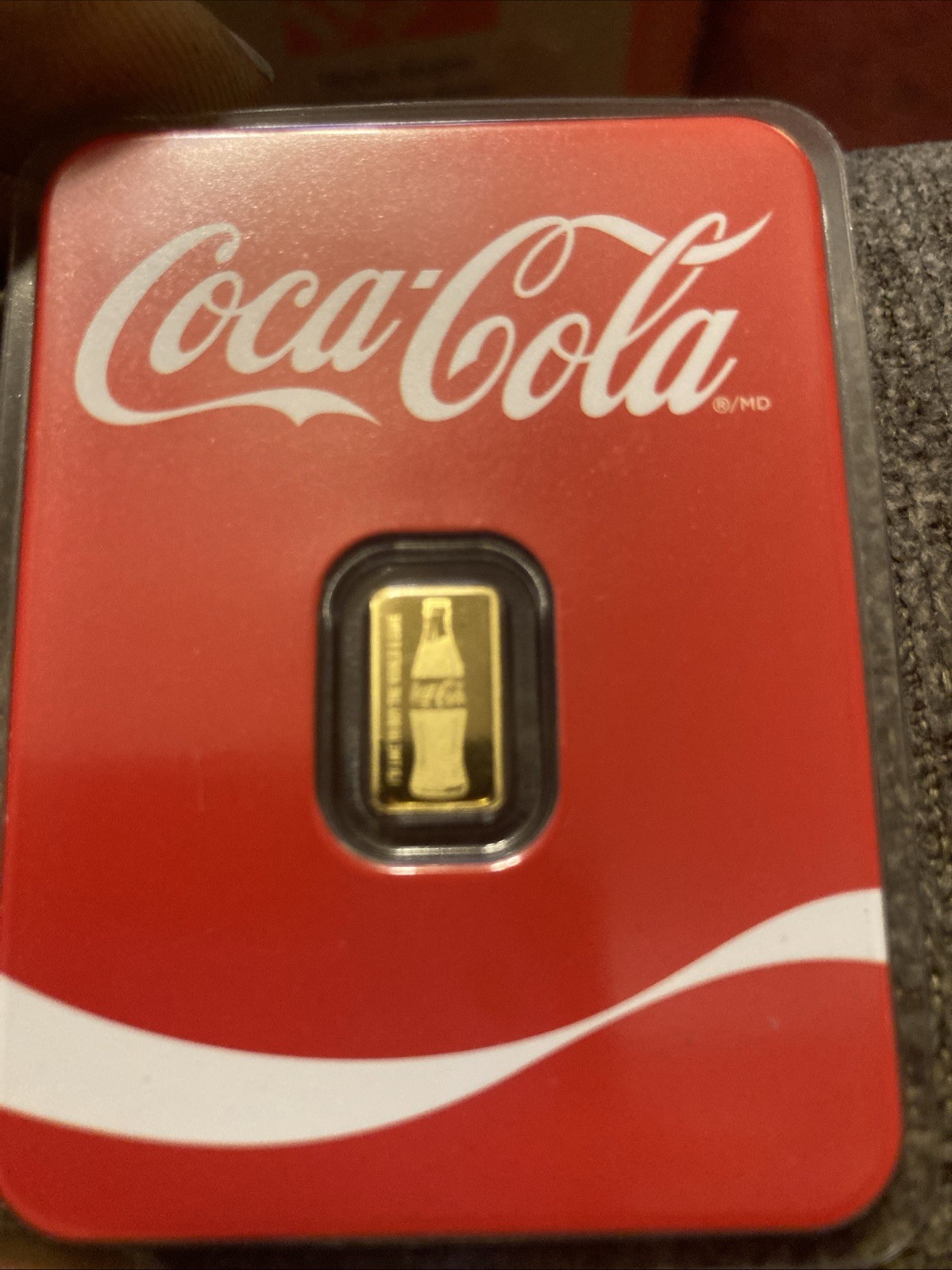 Coca-Cola Offical Brand Gold Bar 1/2 Gram .9999 Pure Gold 🔥🔥🔥