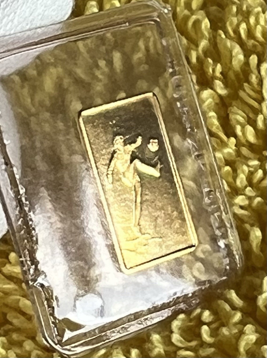 Vintage PAMP Suisse 1 Gram Soccer / Football player 24K Gold Bar – Free Ship!