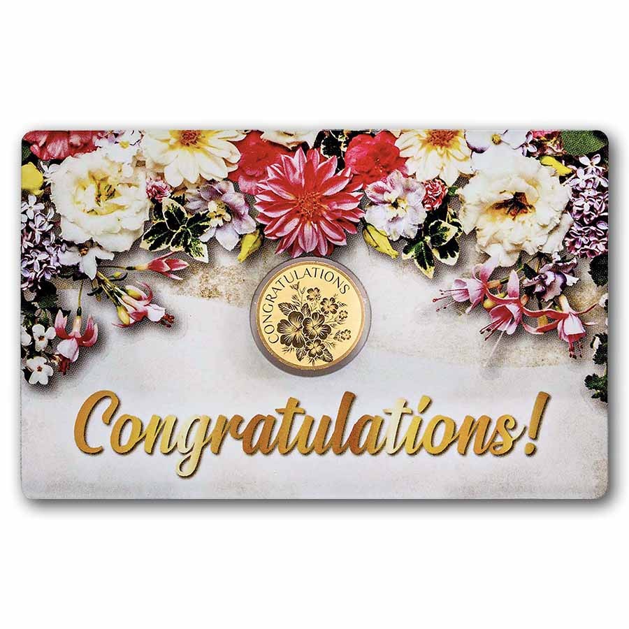 1/1000 oz Gold Round – Congratulations Blume (In Assay)