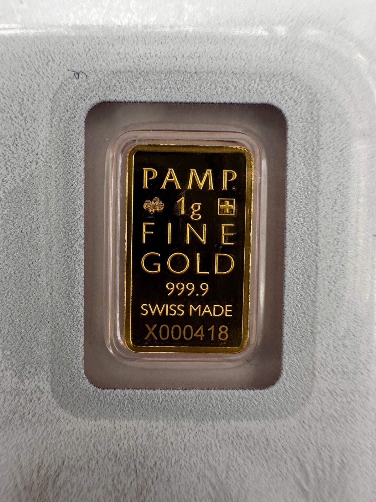 PAMP Suisse Squirrel 1g Gold Bar .999 Red Series Switzerland Goldbarren