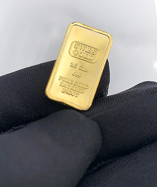 Gold Swiss Bullion Bar .999 Fine 2.5 Grams