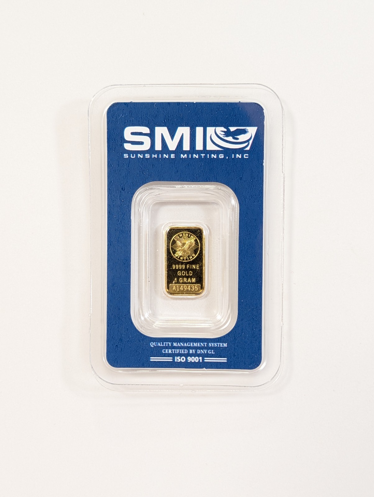 1 Gram Sunshine Minting Inc. SMI .9999 Fine Gold Bar Sealed in Assay Card 💙