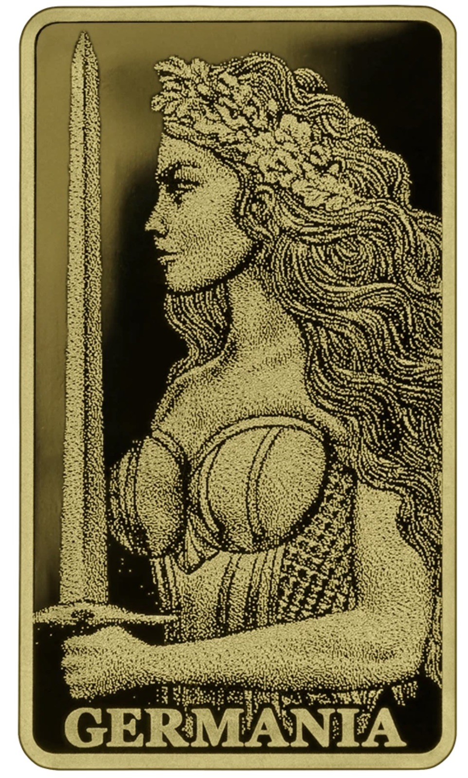 Germania Mint Lady Germania Minted 1/200 oz Gold Bar in Assay Card