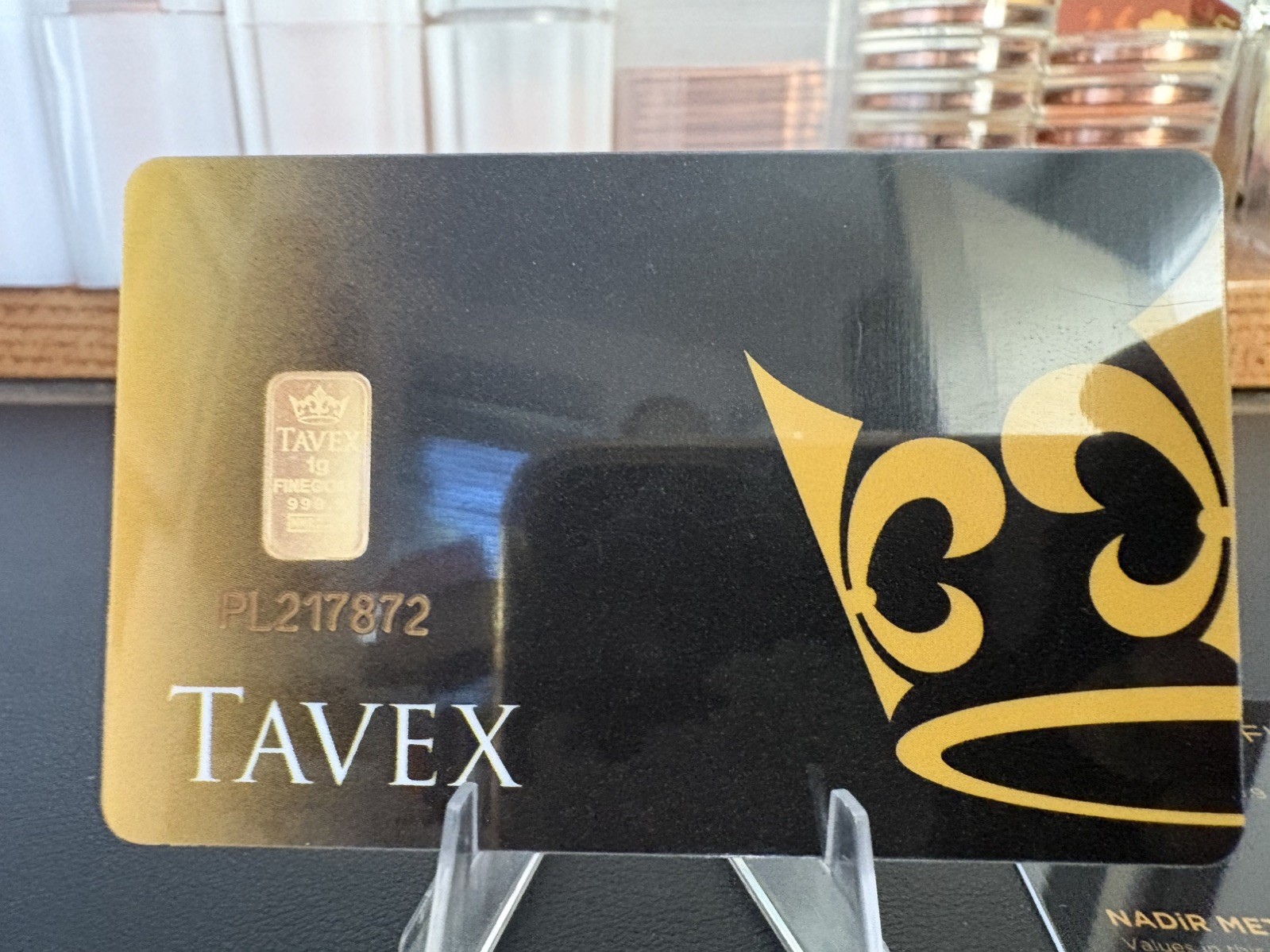 1g 24kt Gold Bar – Tavex Gold Bullion Bar 999.9 Fine Bullion Sigma Tested