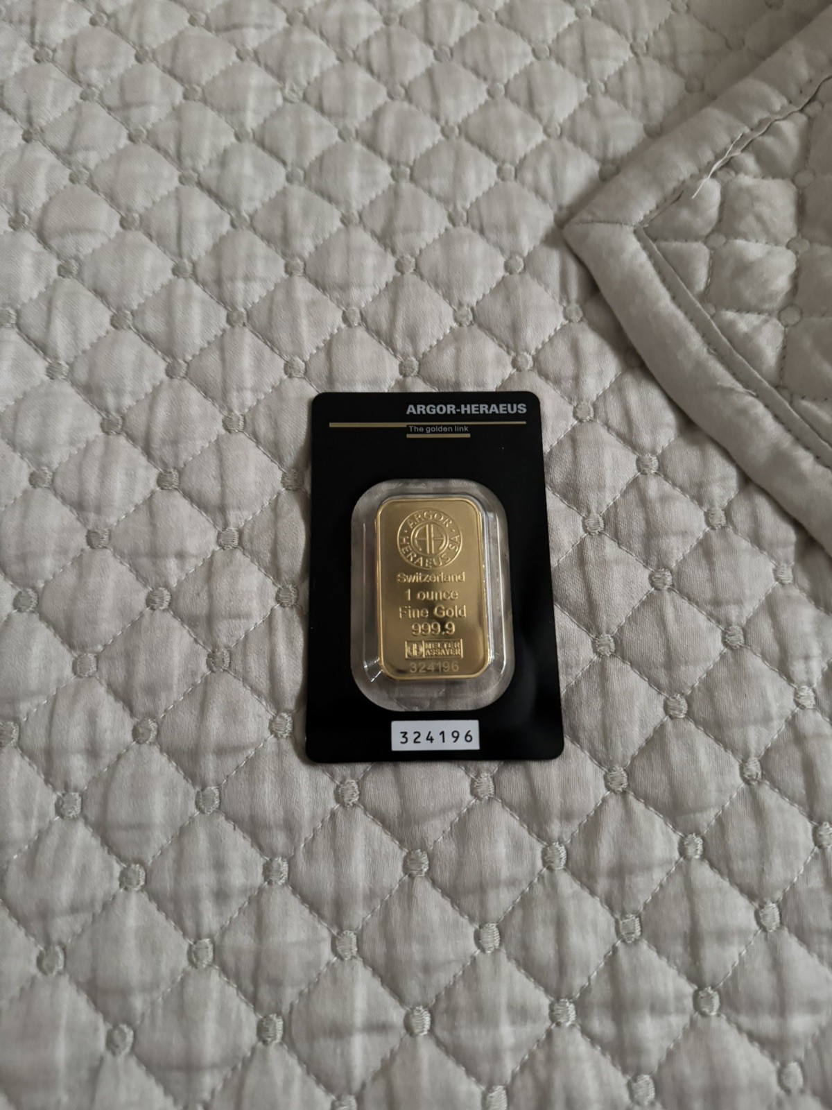 1 ox Gold bar .999 Fine Gold