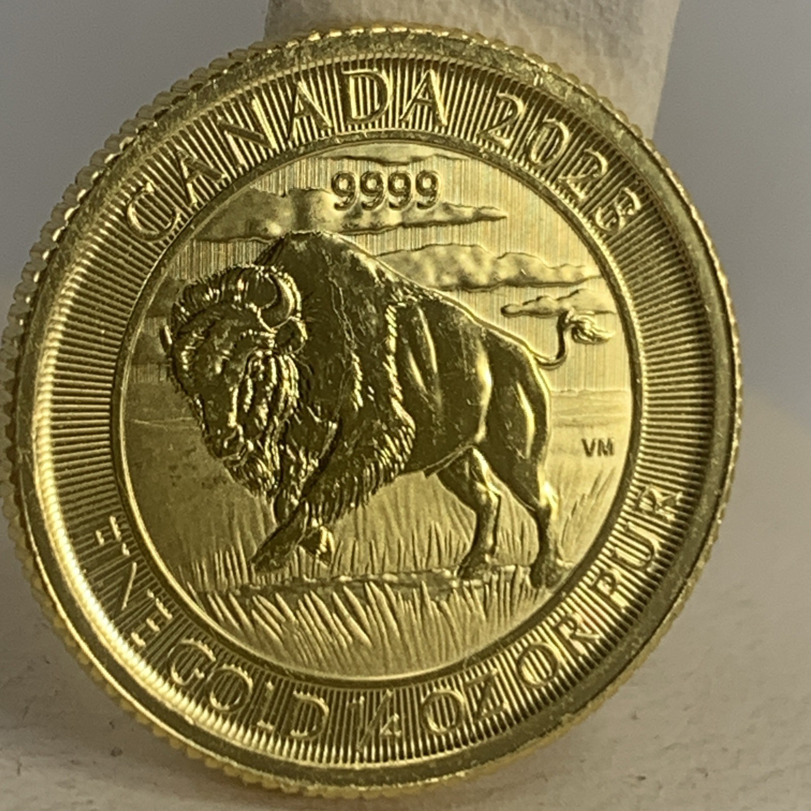 1/4 Ounce Gold 99.99 Pure Canadian Bison Coin