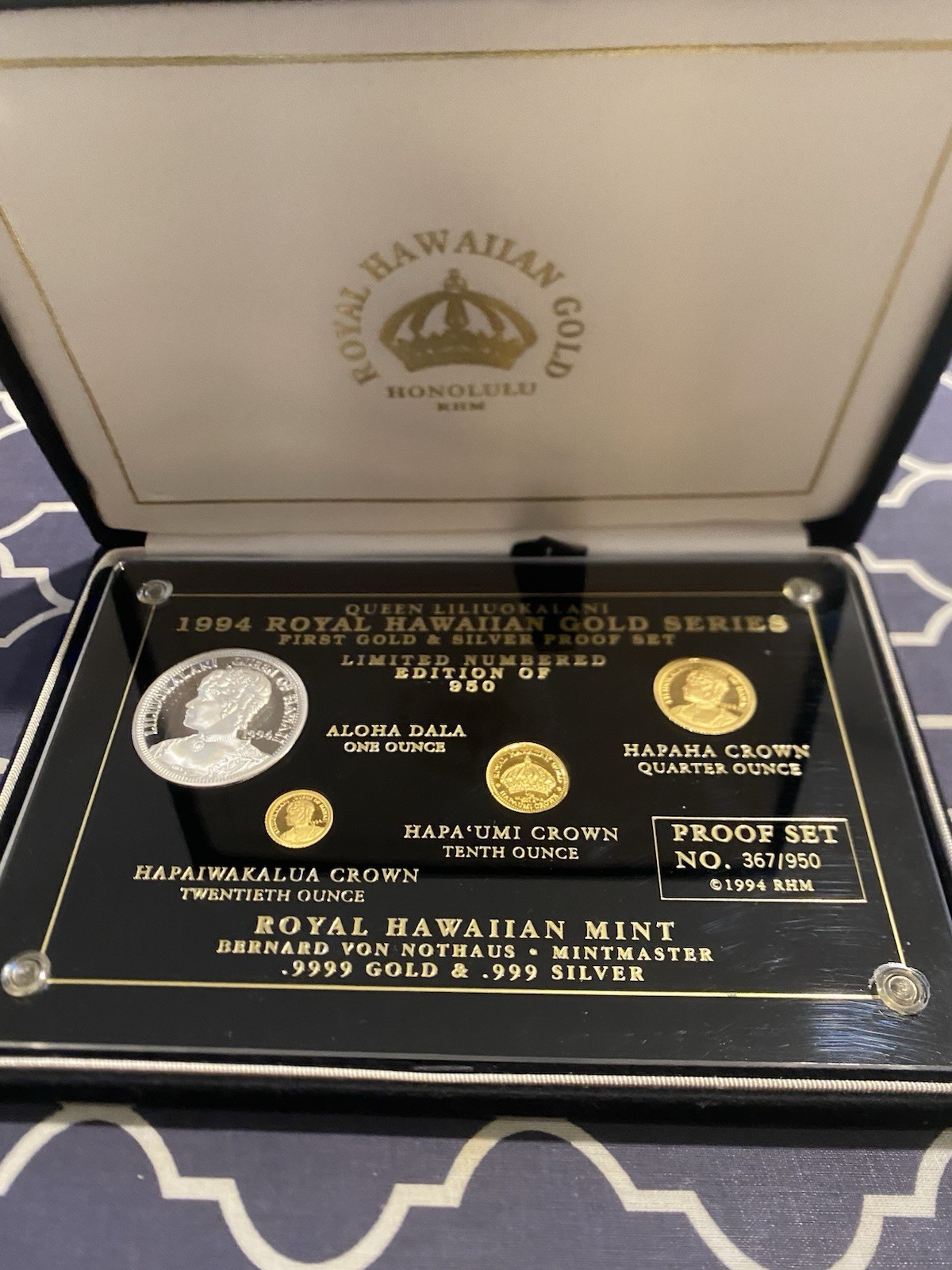 1994 4-Piece Royal Hawaiian Gold & Silver Proof Set