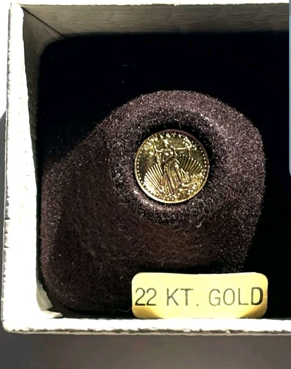 💫22K GOLD ST. GAUDENS $20 COIN COLUMBIA MINT w/ BOX MINI💥 “Nice” 🪙