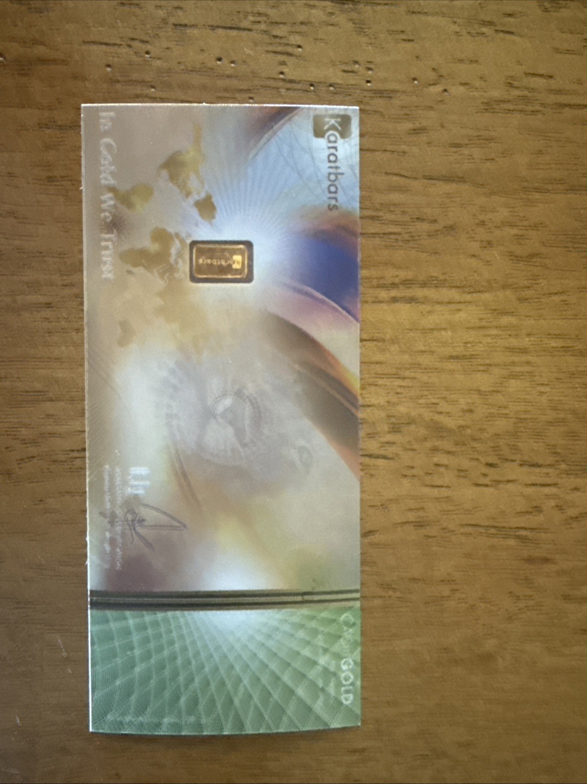 GOLD KARATBARS NADIR 1/10 GRAM GOLD BAR 999.9 24K GOLD BULLION KARATPAY CASHGOLD