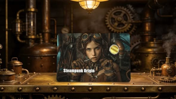 2026 Liberia Steampunk Origin 1/1000oz 9999 Gold Coin in Themed Card