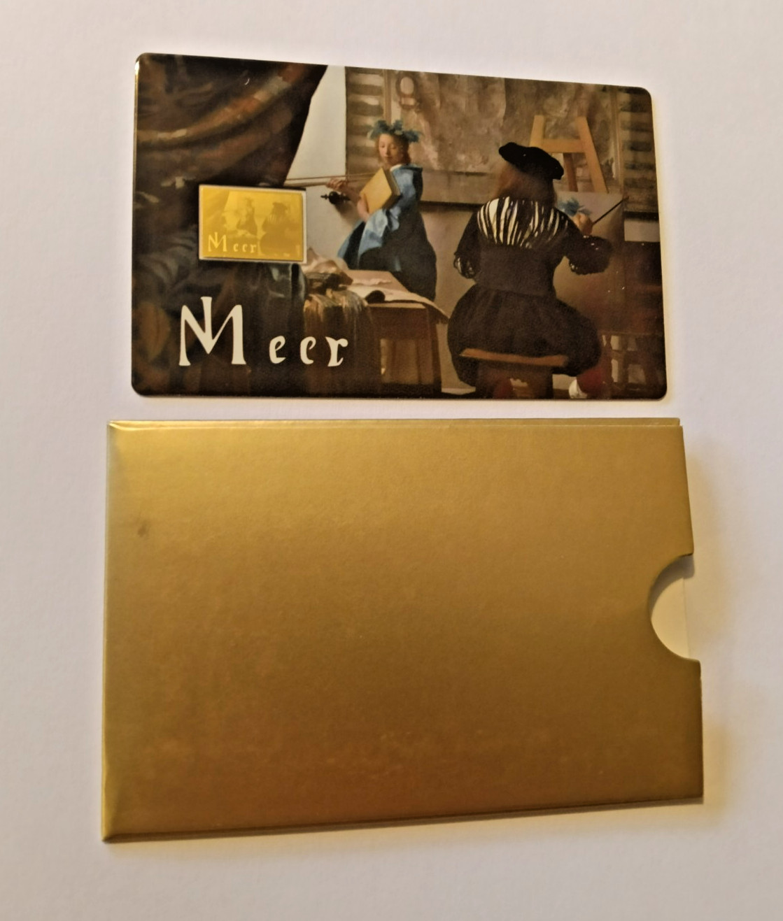 1/1000th oz 24k GOLD COIN/BAR the Art of Painting a masterpiece by Jan Vermeer