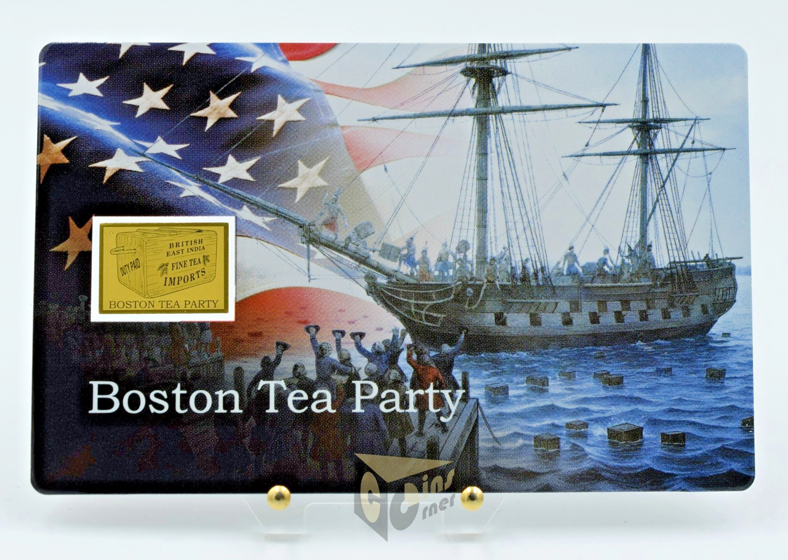 Boston Tea Party America Series 1/1000 Oz 999 Gold Medal