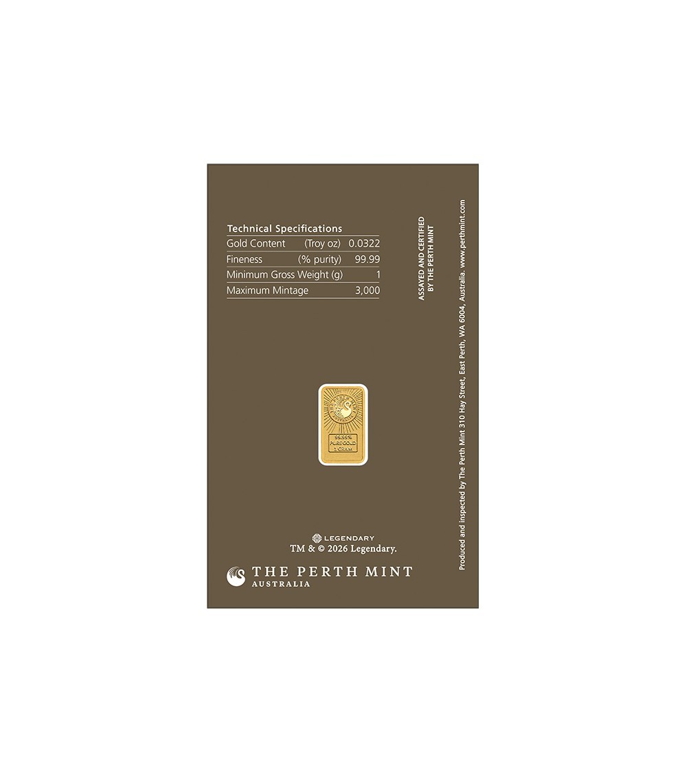 2026 Gold bar Au999.9 The Perth Mint 2026 Legendary Dune 1g Colored Minted Bar