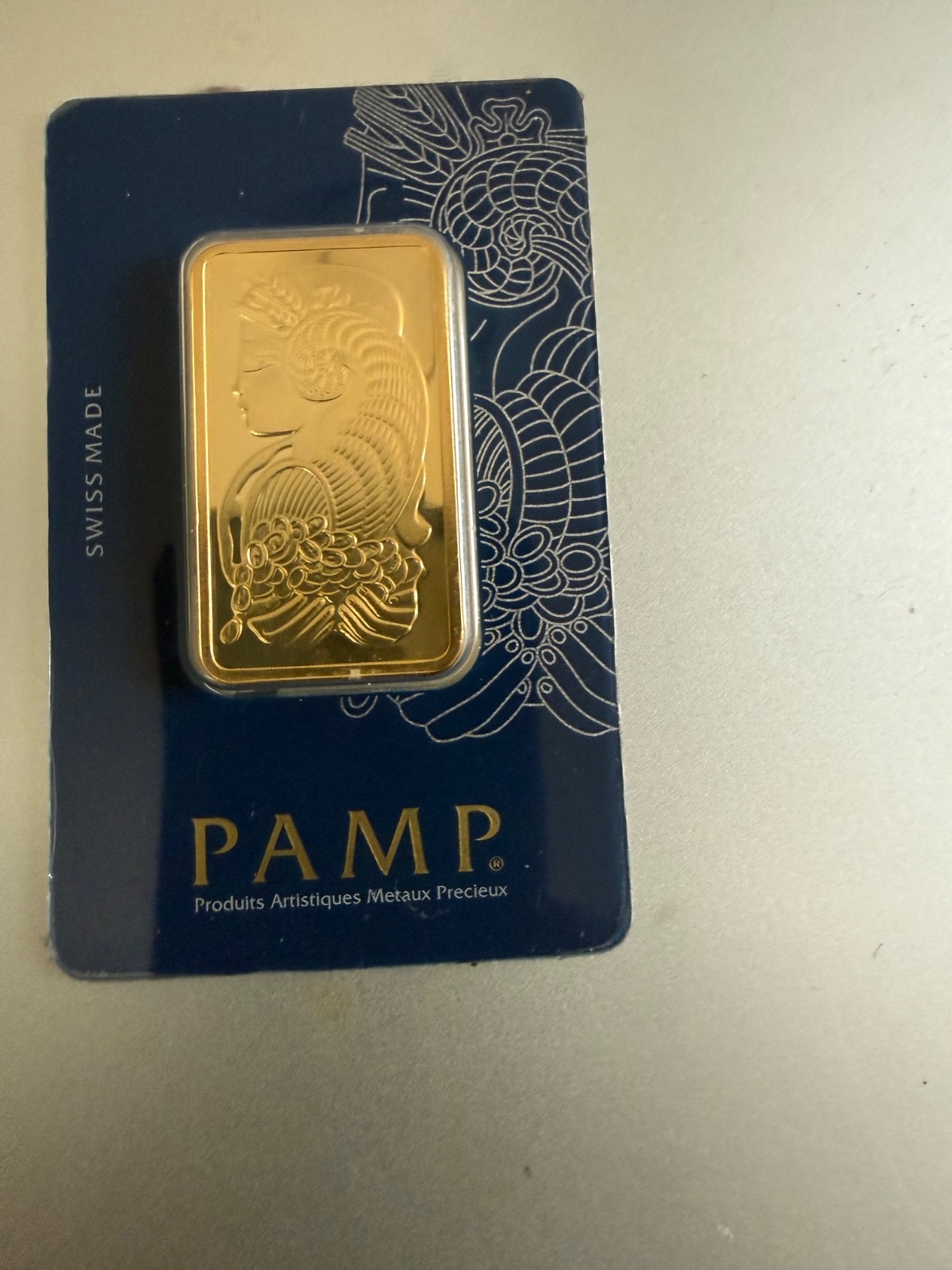 1 oz Gold Bar PAMP Suisse Lady Fortuna Veriscan (In Assay) .9999 Fine