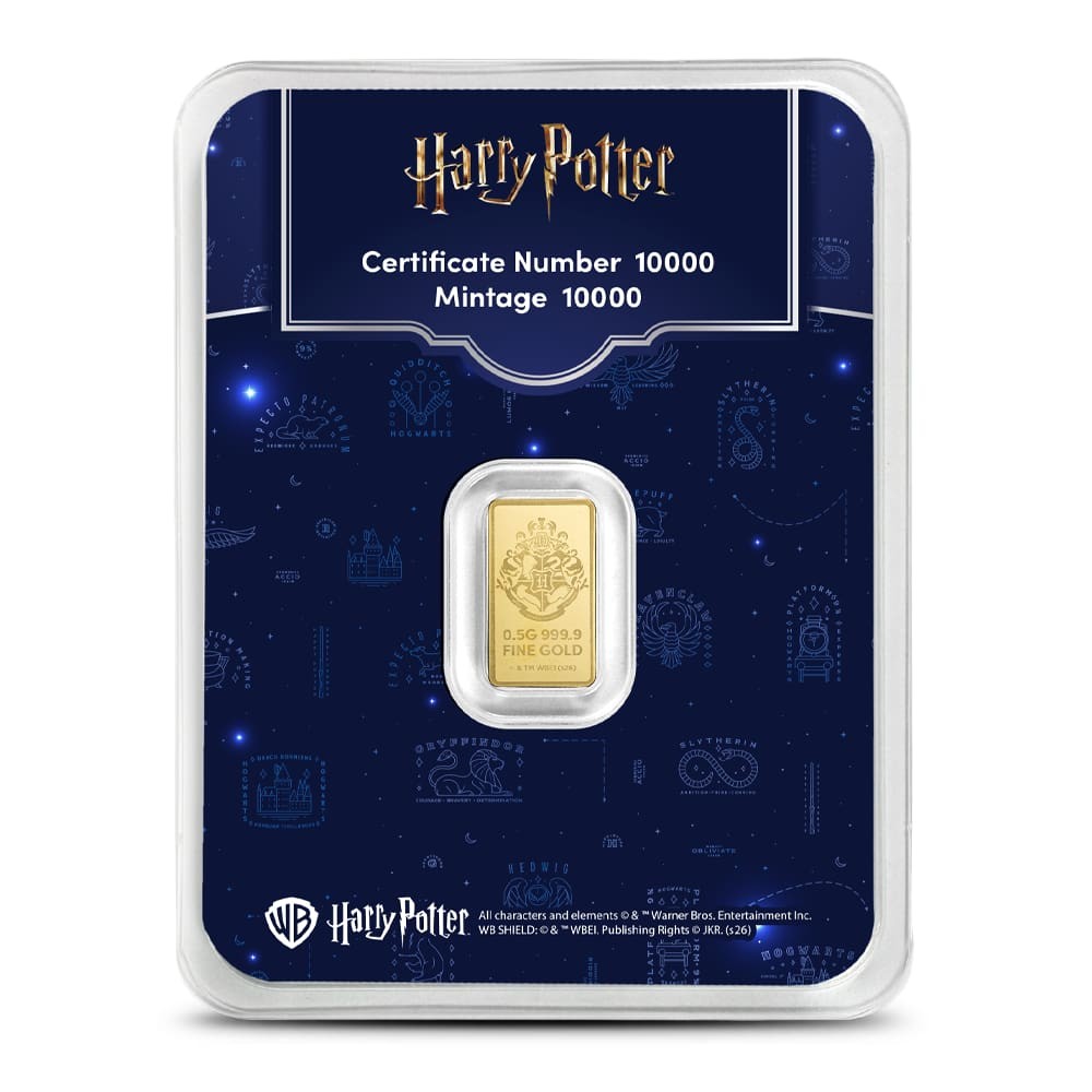 1/2 Gram 25 Years of Magic Harry Potter Gold Bar (New)