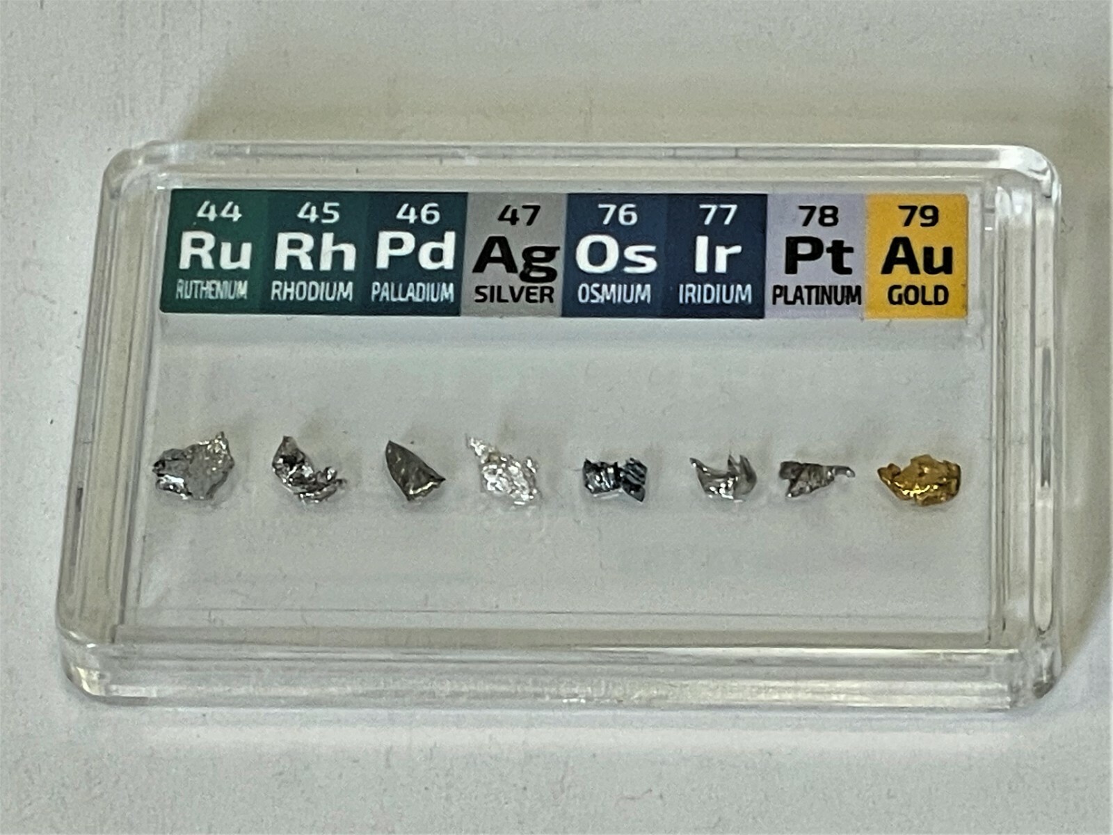 Ruthenium Rhodium Palladium Osmium Iridium Platinum Gold Micro 1 Grain Edition