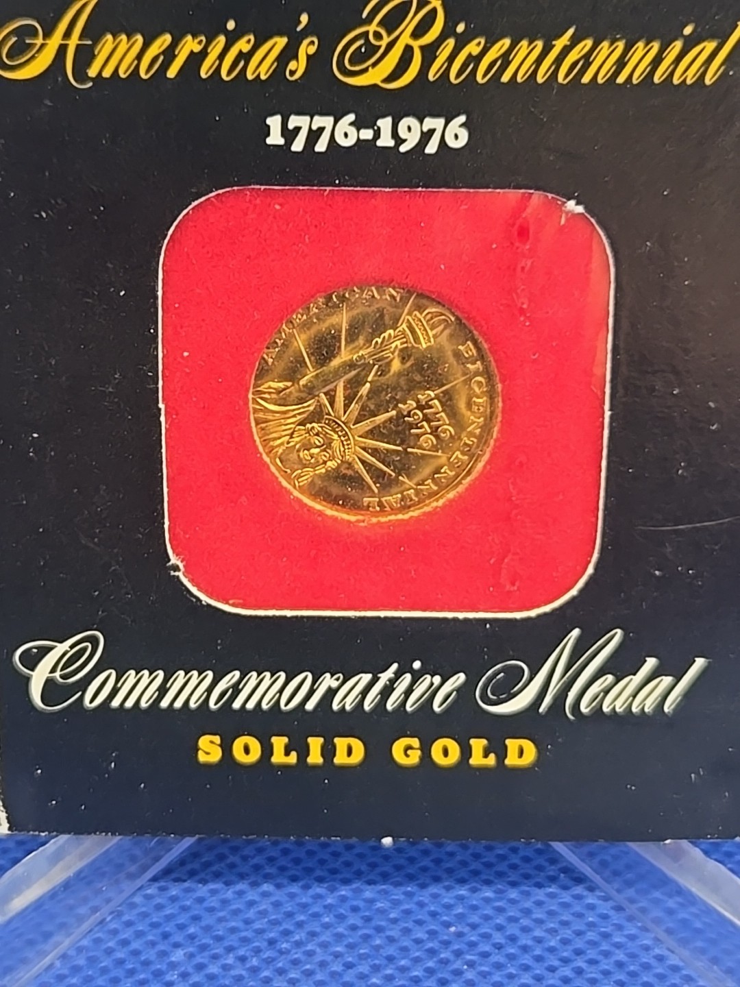 1976 America’s Bicentennial Gold Medal 1.6g 10kt – Statue Of Liberty