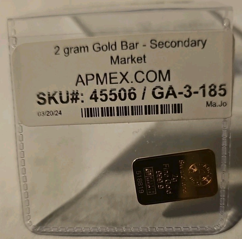 2 Gram gold bar AMPEX