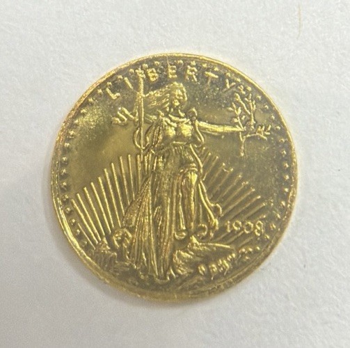 THE COLUMBIA MINT 24k YELLOW GOLD SAINT GAUDENS LIBERTY $20 MINIATURE COIN BOX