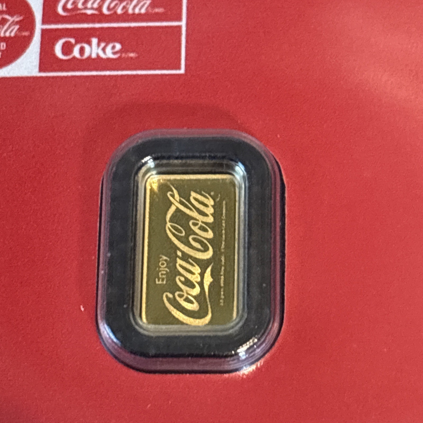 .5 g .9999 Gold Coca-Cola Bar Licensed Collectible