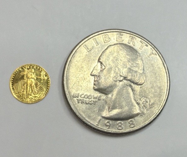 THE COLUMBIA MINT 24k YELLOW GOLD SAINT GAUDENS LIBERTY $20 MINIATURE COIN BOX