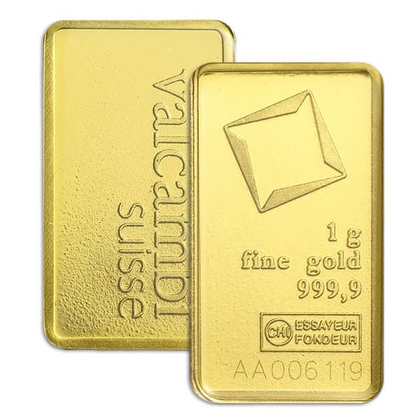 1 Gram Fine Raw Gold Bar- Random Mint (Varied Condition, Any Mint)