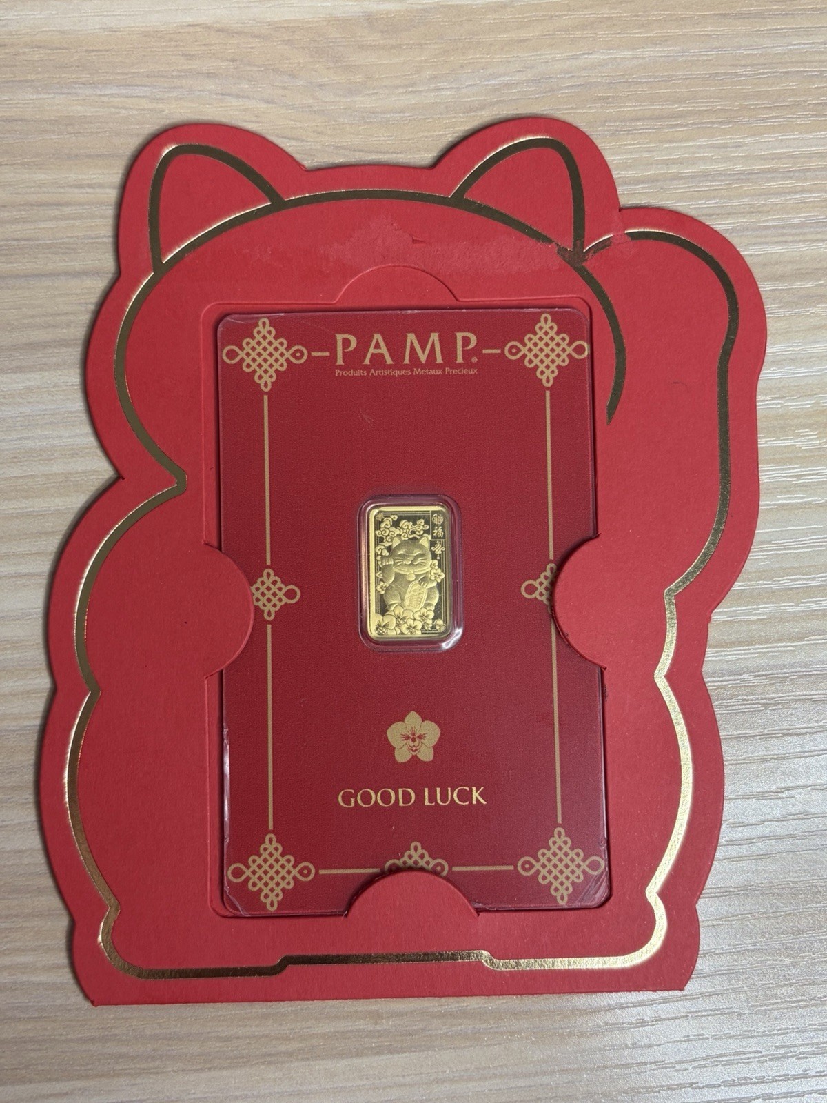 Pamp Suisse 2.5 Gram Gold Bar Good Luck Cat – Rare